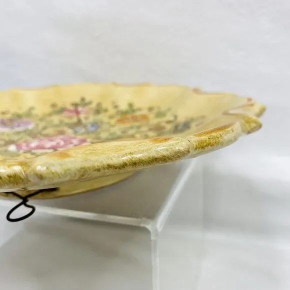 Gubbio Italy Hand Painted Signed Ceramic Plate